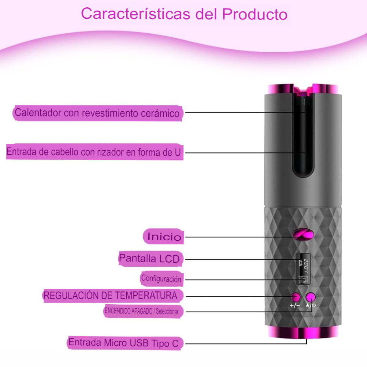 ONDULADORA BLACK EDITION PREMIUM + Cepillo Alisador Anti Frizz GRATIS