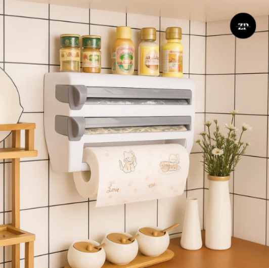 Dispensador de Papel Corta Fácil™ + Basurero plegable GRATIS - Más orden y rapidez en tu cocina