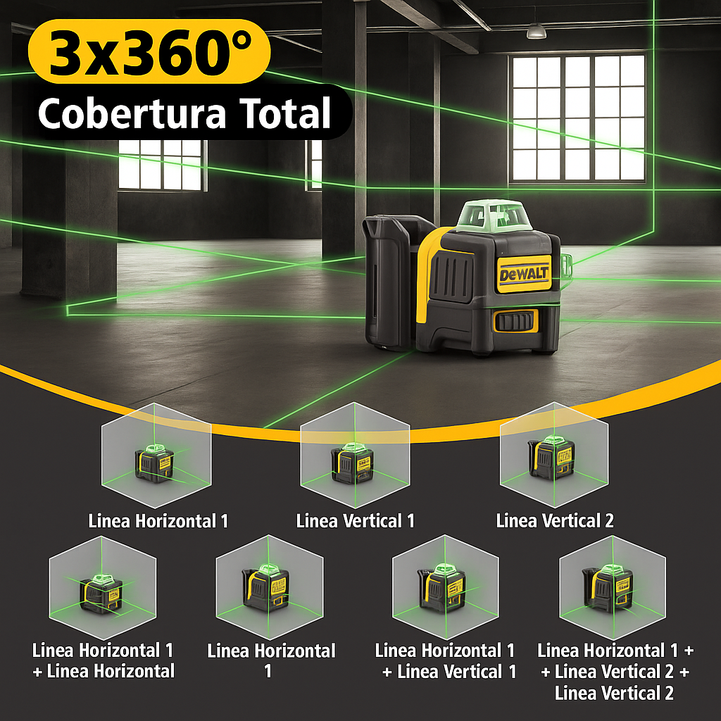 Nivel Láser PRO 4D™ – 16 Líneas + Trípode Incluido