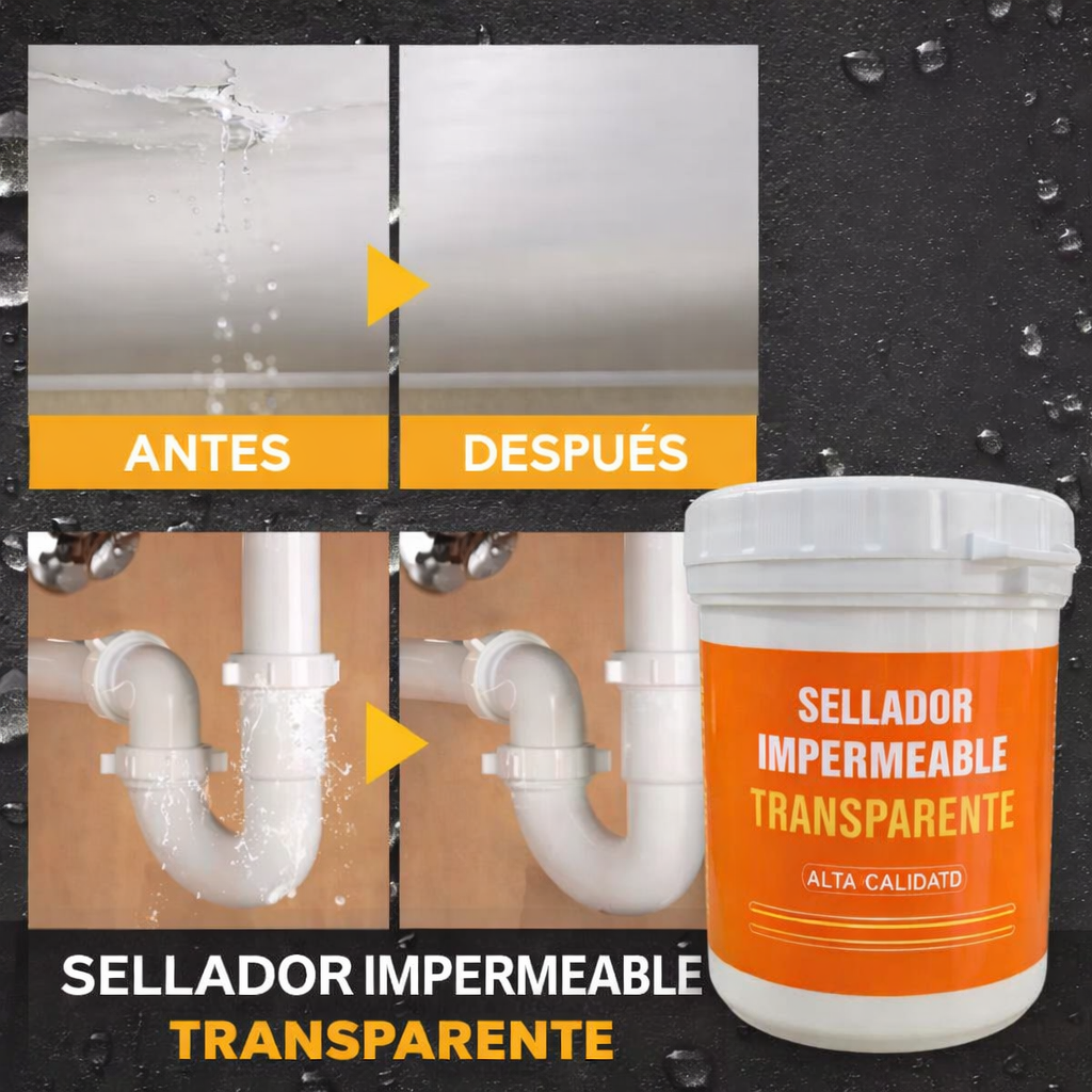 Sellador Adhesivo Transparente: Protege tu hogar de filtraciones y humedad en minutos