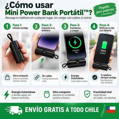 Cargador portátil cápsula tipo llavero