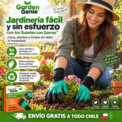 Jardinería fácil con los Guantes con Garras™ – Cava, siembra y limpia con mayor comodidad