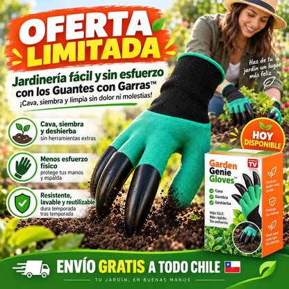 Jardinería fácil con los Guantes con Garras™ – Cava, siembra y limpia con mayor comodidad