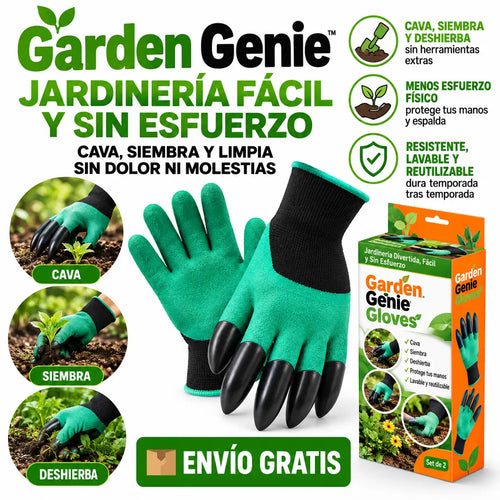 Jardinería fácil con los Guantes con Garras™ – Cava, siembra y limpia con mayor comodidad