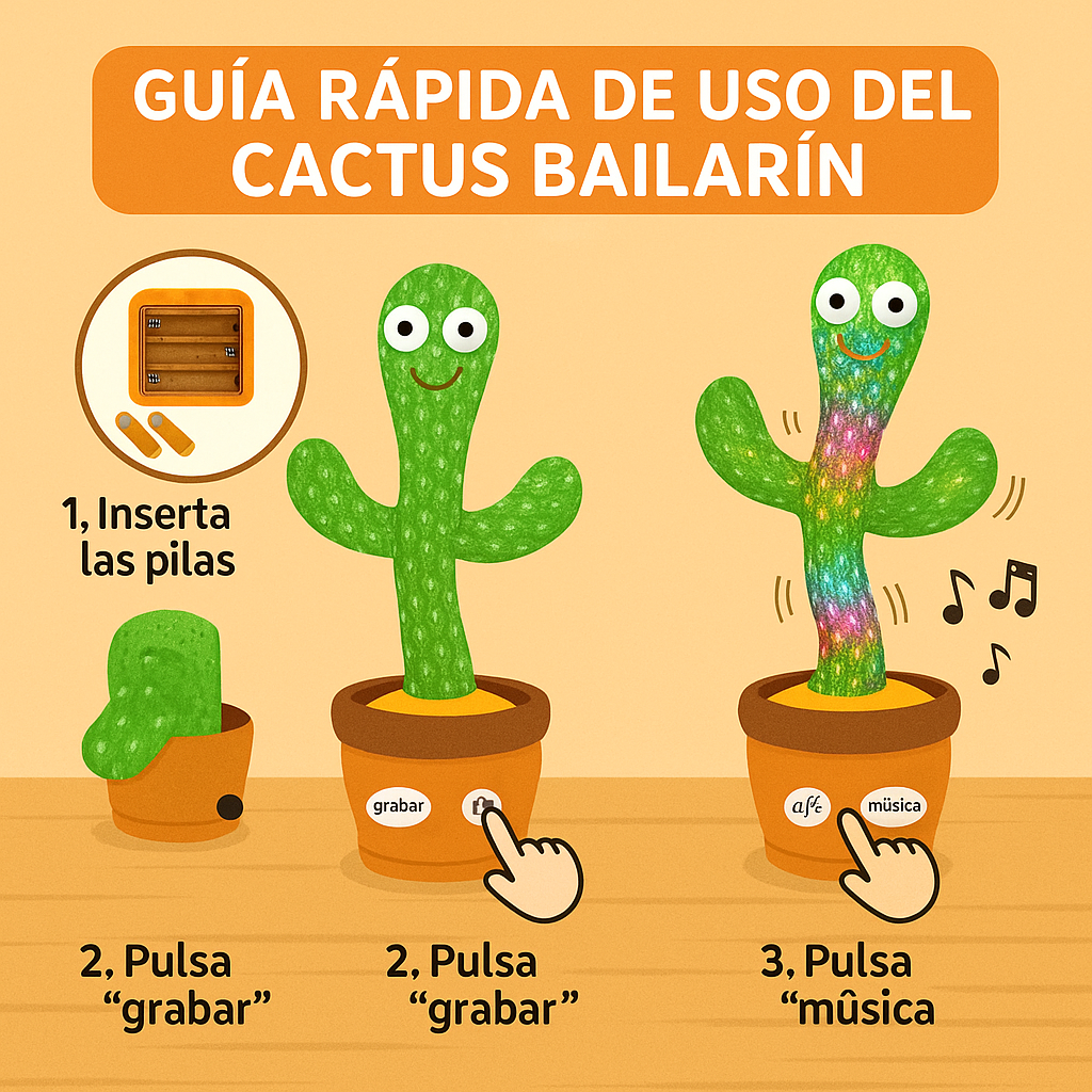 🌵 Cactus Bailarín™ – Juega, canta y baila sin pantallas