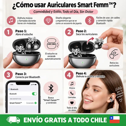 Auriculares Smart Femm™: Comodidad y Estilo, Todo el Día, Sin Dolor