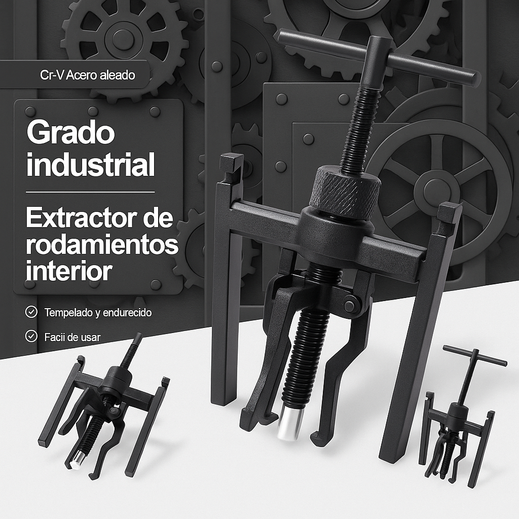 Extractor de Engranajes y Cojinetes 3 Patas – Acero de Alta Resistencia