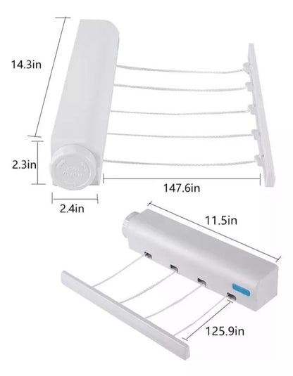 Tendedero Secador Ropa Retráctil Pared - (30%OFF)