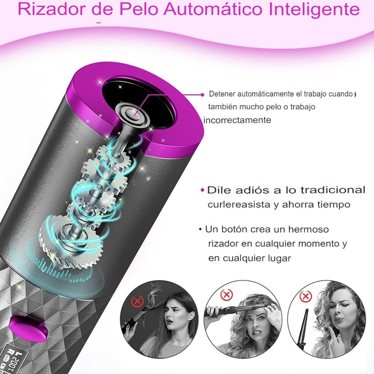 ONDULADORA BLACK EDITION PREMIUM + Cepillo Alisador Anti Frizz GRATIS