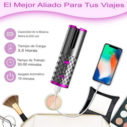 ONDULADORA BLACK EDITION PREMIUM + Cepillo Alisador Anti Frizz GRATIS