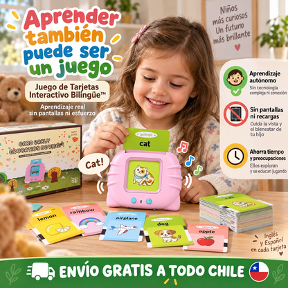 Juego de Tarjetas Interactivas Bilingüe™: Aprendizaje Real Sin Pantallas ni Esfuerzo