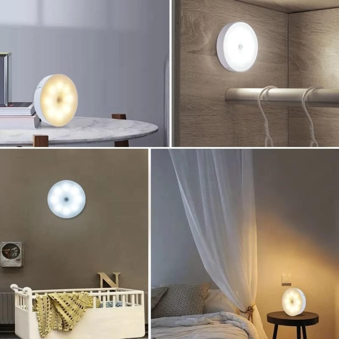 Lámpara LED Inteligente con Sensor de Movimiento 3X1