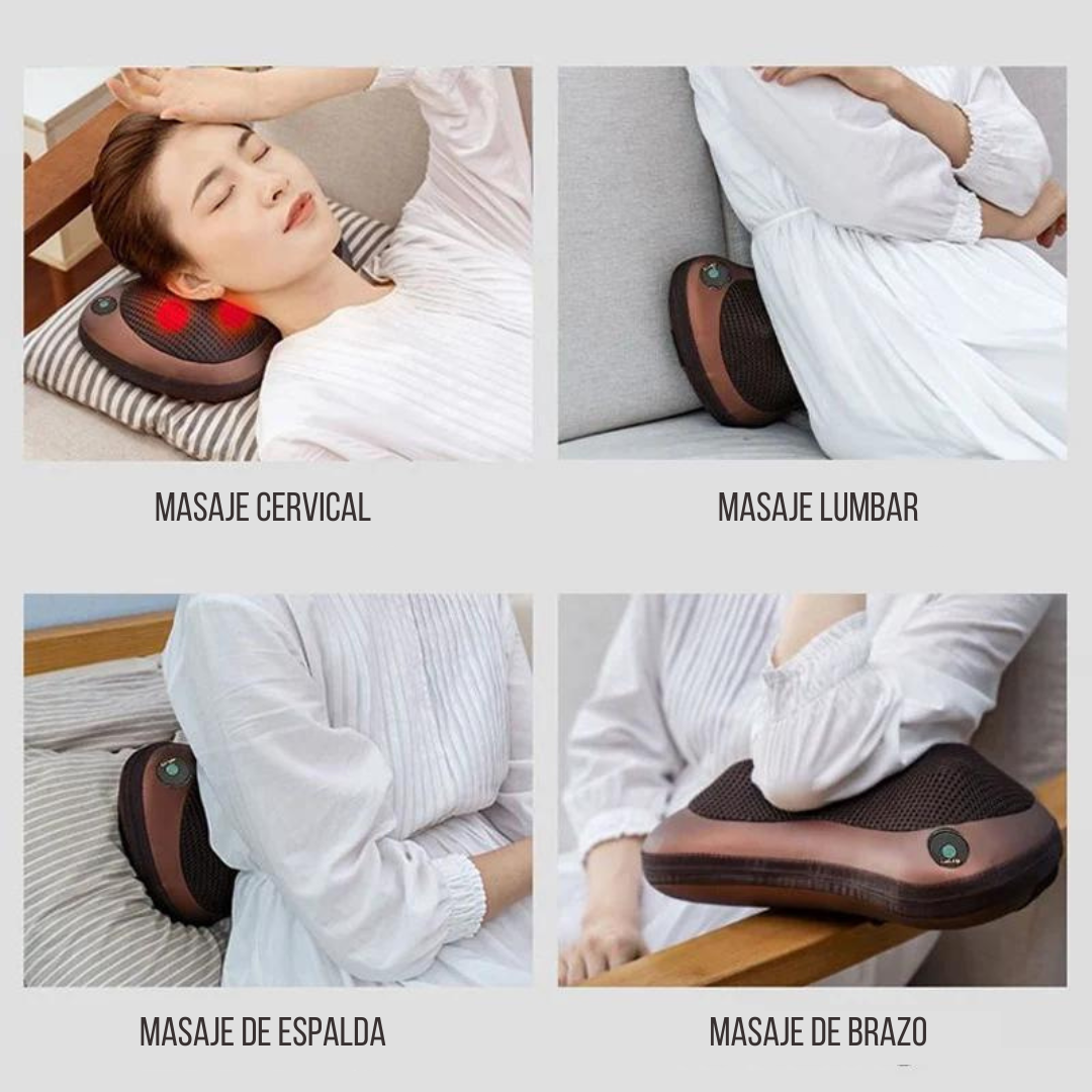 💆‍♀️ Almohada Masajeadora (30% OFF) 💆‍♂️