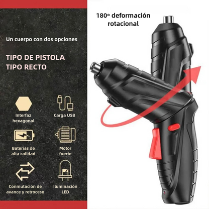 🛠️ Destornillador Eléctrico Inalámbrico (30% OFF) 💡
