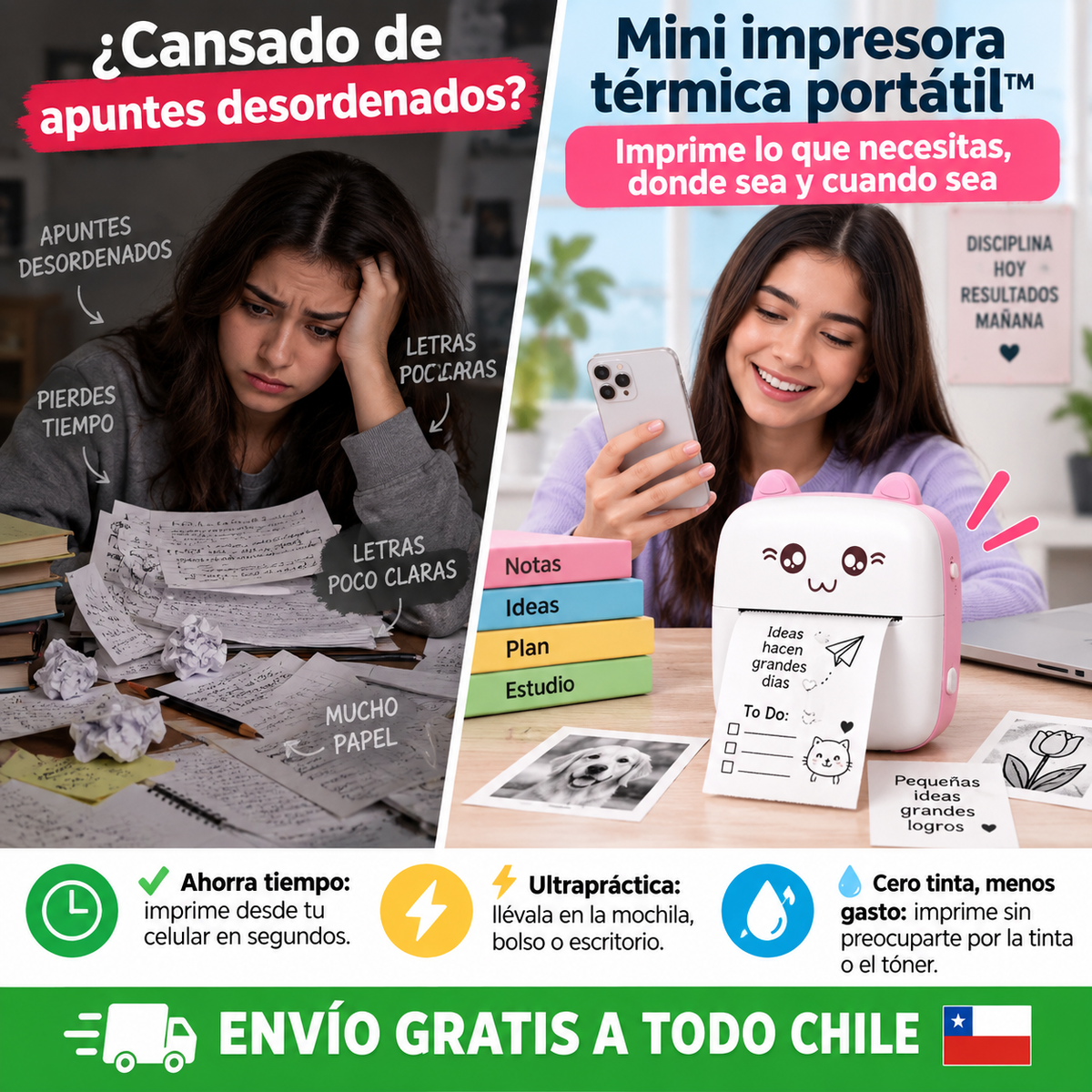 Mini Impresora Térmica Portátil™ – Imprime lo que necesitas, donde sea y cuando sea
