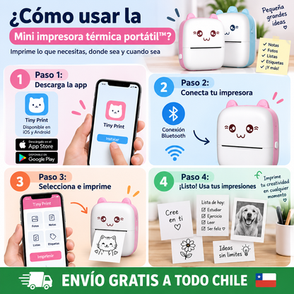 Mini Impresora Térmica Portátil™ – Imprime lo que necesitas, donde sea y cuando sea