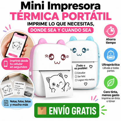 Mini Impresora Térmica Portátil™ – Imprime lo que necesitas, donde sea y cuando sea
