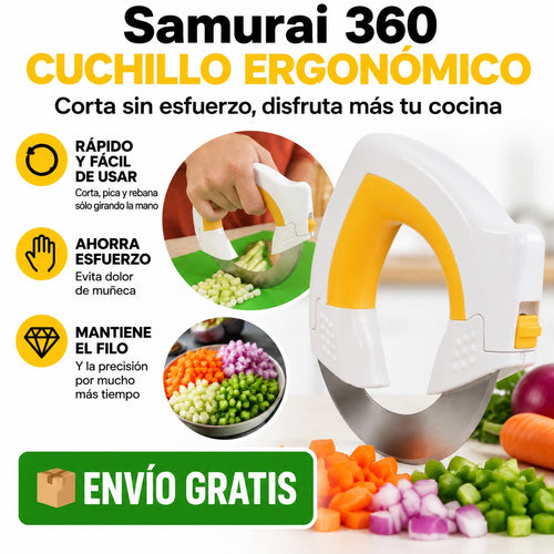 Samurai360 Cuchillo Circular Giratorio