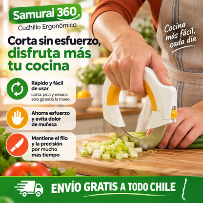 Samurai360 Cuchillo Circular Giratorio