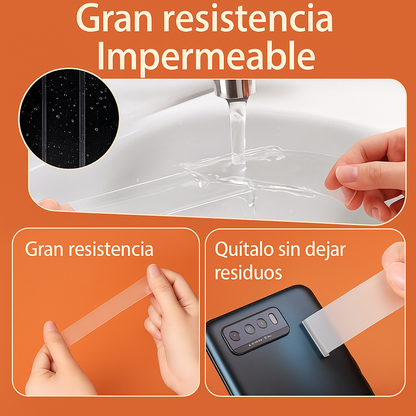 Cinta Doble Contacto Reutilizable™ – 2x1 Súper Adherente y Lavable