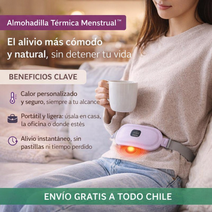 Almohadilla Térmica Menstrual™  - El alivio más cómodo y natural, sin detener tu vida