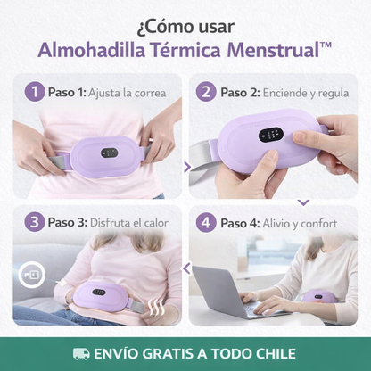 Almohadilla Térmica Menstrual™  - El alivio más cómodo y natural, sin detener tu vida