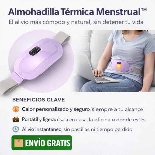 Almohadilla Térmica Menstrual™  - El alivio más cómodo y natural, sin detener tu vida