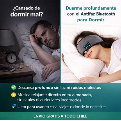 Antifaz Bluetooth para Dormir: Descanso Profundo en Cualquier Lugar