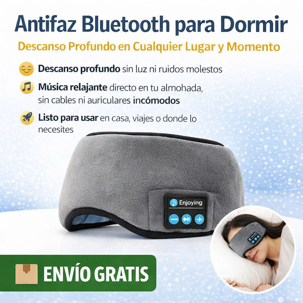 Antifaz Bluetooth para Dormir: Descanso Profundo en Cualquier Lugar