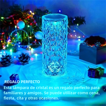 🎁Lampara de Cristal efecto ROSA (30% OFF) 🌹