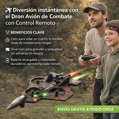 Dron Avión de Combate + Control Remoto GRATIS