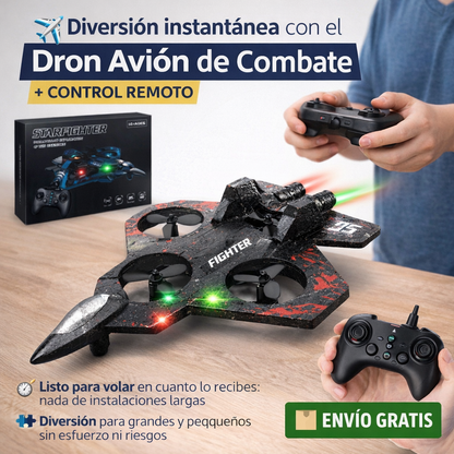Dron Avión de Combate + Control Remoto GRATIS