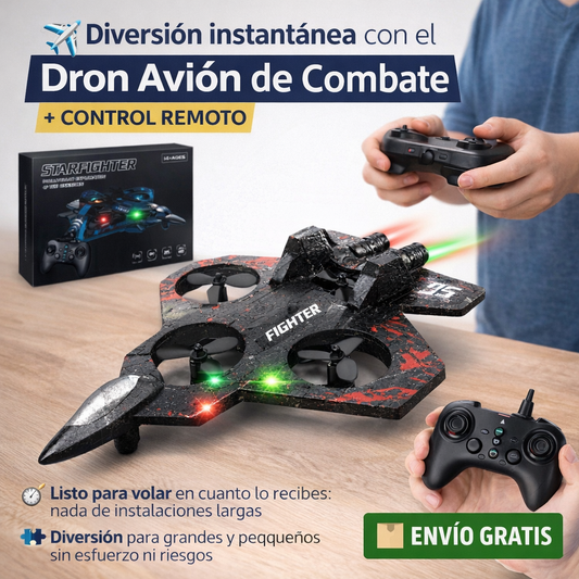 Dron Avión de Combate + Control Remoto GRATIS