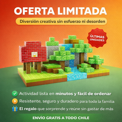 Bloques Magnéticos Minecraft® – Diversión creativa  sin pantallas