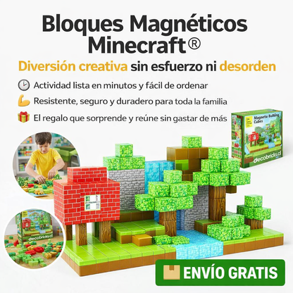 Bloques Magnéticos Minecraft® – Diversión creativa  sin pantallas