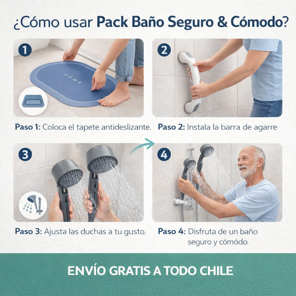 🚿 Pack Baño Seguro & Cómodo: Transforma tu Baño