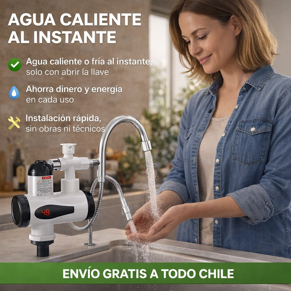 Calentador de Agua Eléctrico Instantáneo – Agua caliente al instante cuando más la necesitas