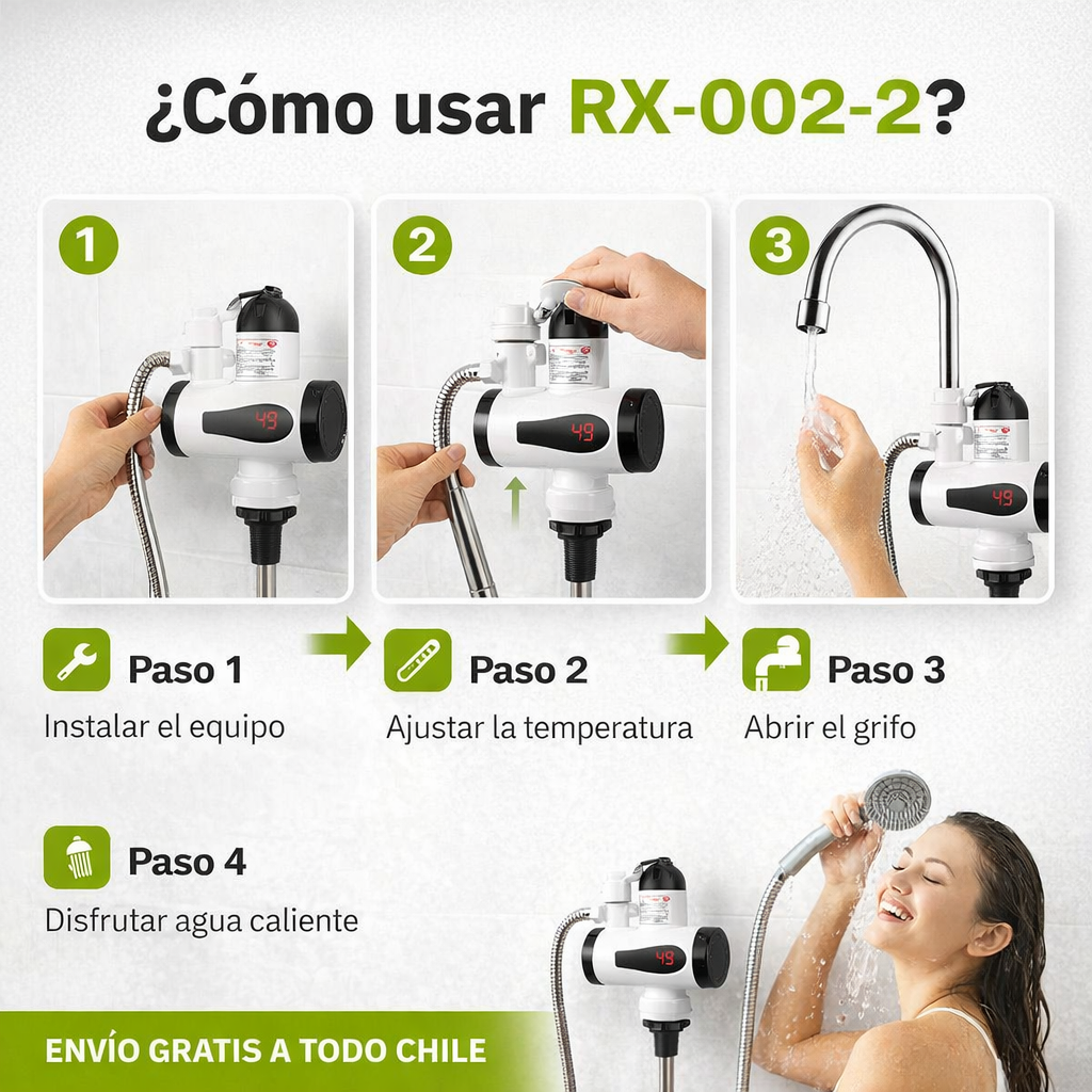 Calentador de Agua Eléctrico Instantáneo – Agua caliente al instante cuando más la necesitas