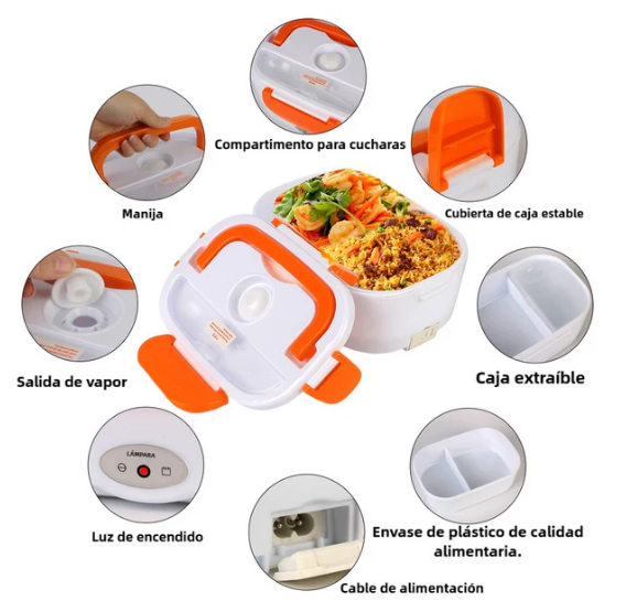 Lonchera Eléctrica 2x1 – Tu comida caliente donde sea, sin gastar de más