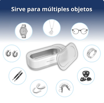 Máquina de Limpieza Ultrasónica - Lentes, joyas y brochas relucientes en segundos — sin frotar ni una sola vez.