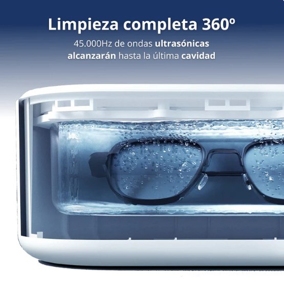 Máquina de Limpieza Ultrasónica - Lentes, joyas y brochas relucientes en segundos — sin frotar ni una sola vez.