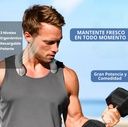 Frescura inmediata sin usar las manos con el Mini Ventilador de Cuello Portátil