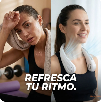 Frescura inmediata sin usar las manos con el Mini Ventilador de Cuello Portátil