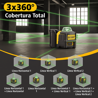 Nivel Láser PRO 4D™ – 16 Líneas + Trípode Incluido