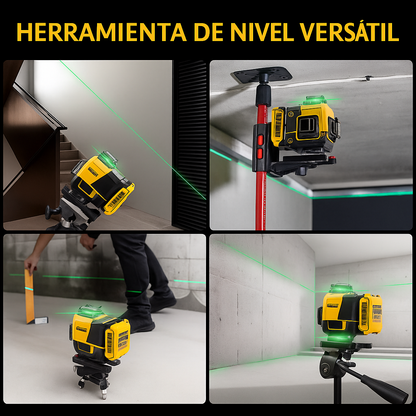 Nivel Láser PRO 4D™ – 16 Líneas + Trípode Incluido