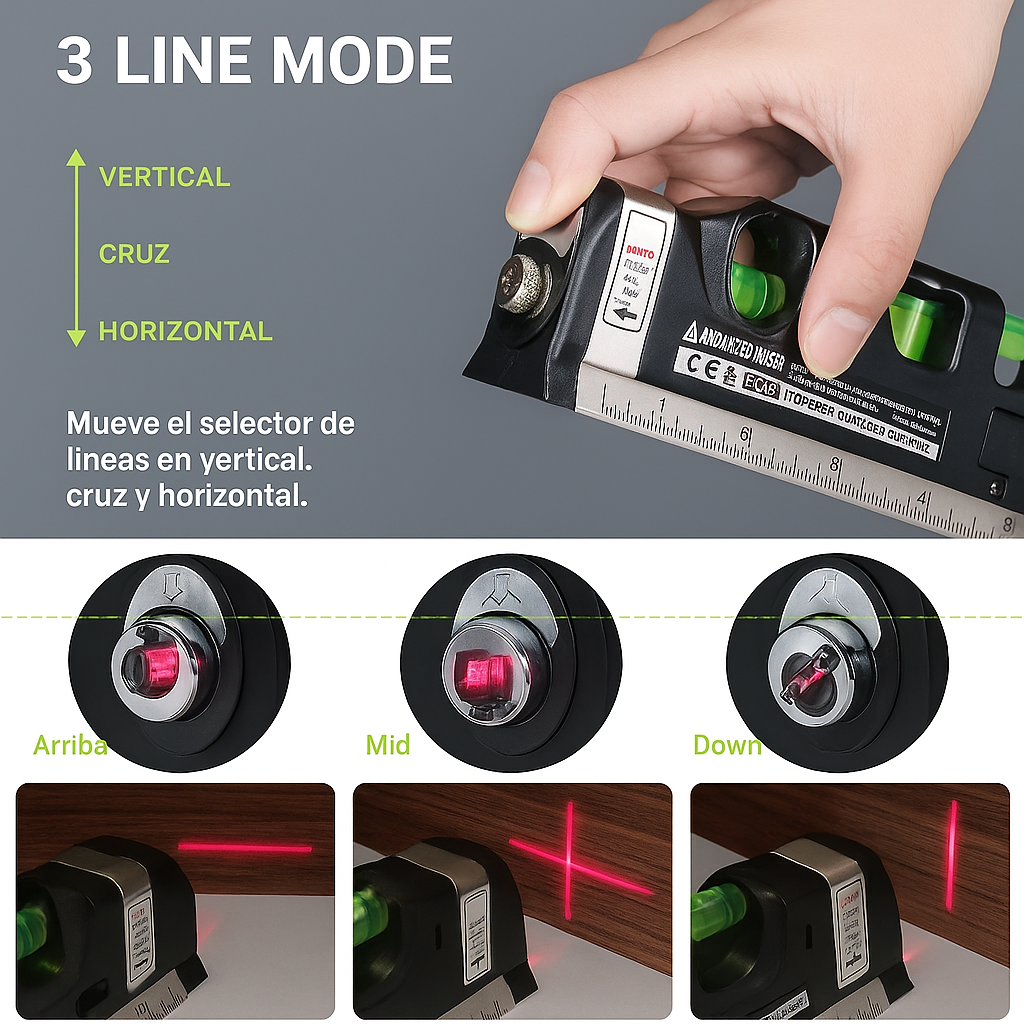 LaserTool Pro, Medí y nivelá sin errores (30% OFF)