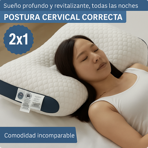 NeckRelief™ – Dormí bien, despertá sin dolor (+2 almohadas)