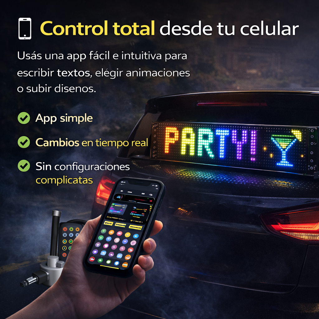 LED VISION™ – Personalizá tu auto con animaciones que nadie puede ignorar