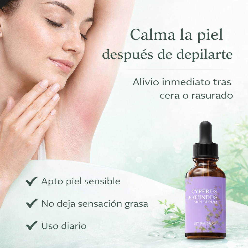 Sérum Cyperus Rotundus™ -  Menos vello, más suavidad: el sérum natural que prolonga cada depilación