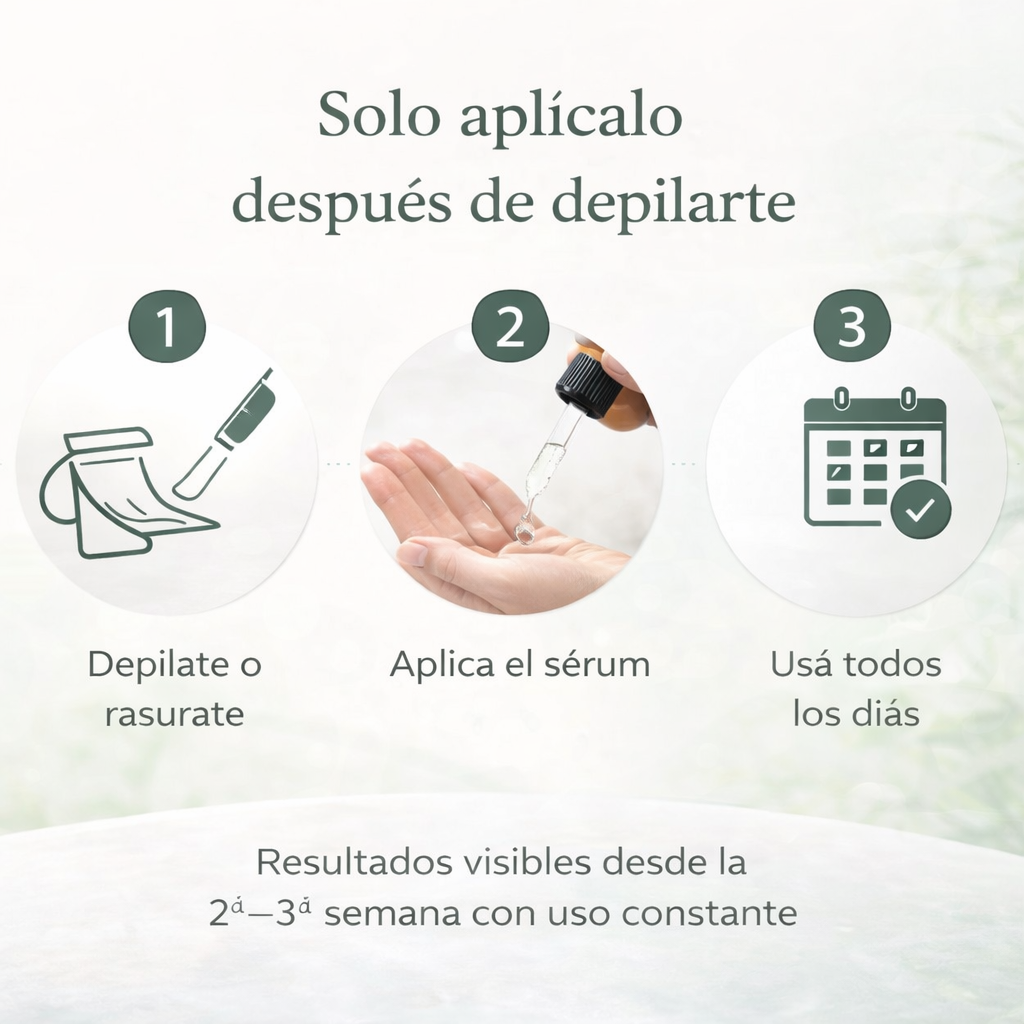 Sérum Cyperus Rotundus™ -  Menos vello, más suavidad: el sérum natural que prolonga cada depilación